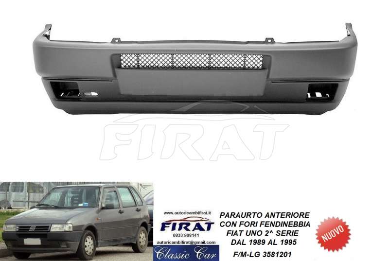 PARAURTO FIAT UNO 89 - 95 C/F/FEND. ANT.